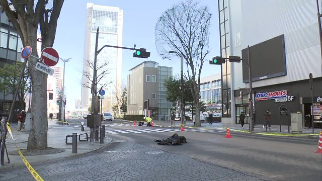 JR郡山駅前の事故現場