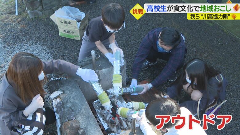 来場者に自ら焼いてもらう体験を