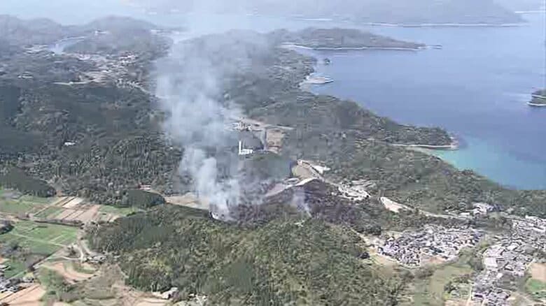 五島市で山林火災が発生
