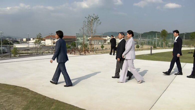 川が決壊し浸水した地域に整備された「まびふれあい公園」をご訪問