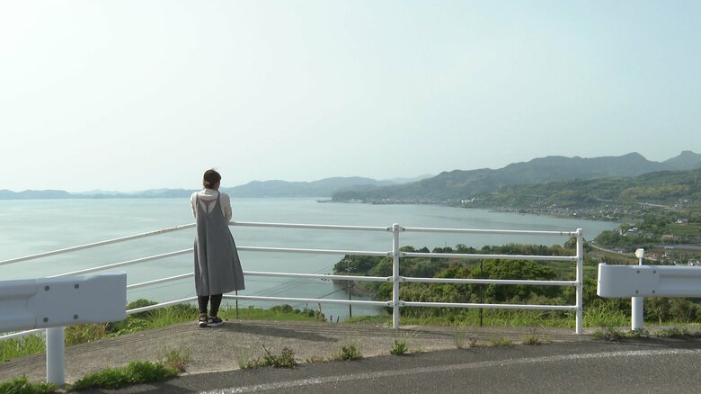 大村湾を一望できる場所がお気に入りだ