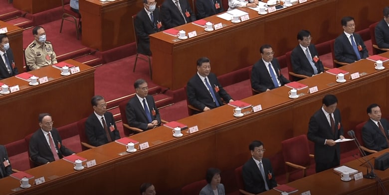 習近平指導部（2020年5月全人代にて）