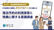 【ホテル・宿泊業界関係者必見！】OTA依存から脱却し直販比率を向上させる鍵とは？『宿泊予約の利用実態と特典に関する意識調査』