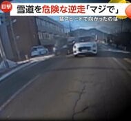 「大丈夫かよマジで…」雪道で危険な逆走車がトラックとあわや正面衝突　猛スピードでコンビニに向かう逆走車も　北海道・長野