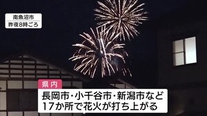 「すごく感動した」全国一斉花火打ち上げ 新潟県内にも大輪の花