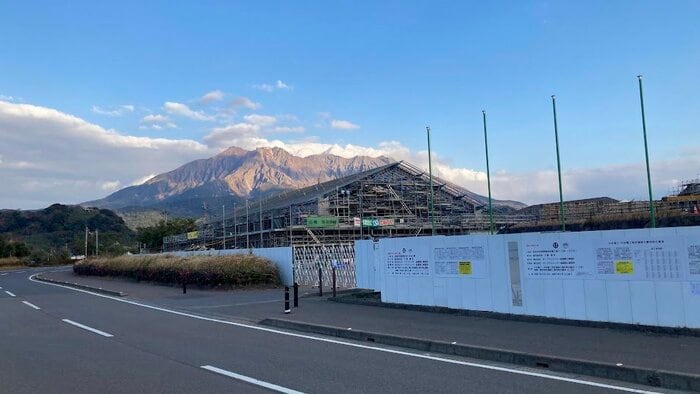 建設中の「桜島学校」（2026年1月4日撮影）