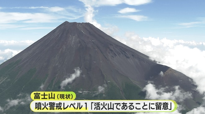 富士山は噴火警戒レベル1