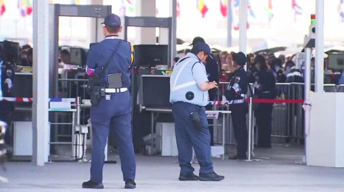 万博会場で逮捕者