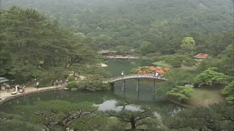 【速報】高松市の栗林公園　２日続けてイノシシの目撃情報　来園者に注意呼びかけ【香川】｜FNNプライムオンライン