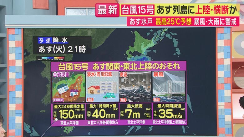 雨の影響に注意（関西テレビ「旬感LIVE とれたてっ！」より）