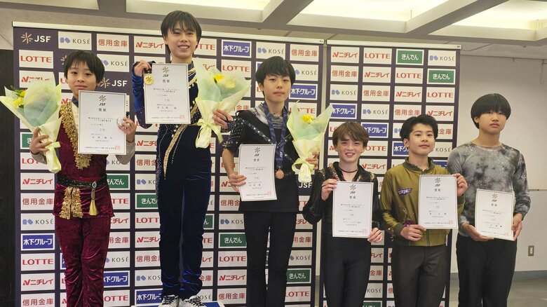 ノービスA男子表彰台（全日本ノービス）