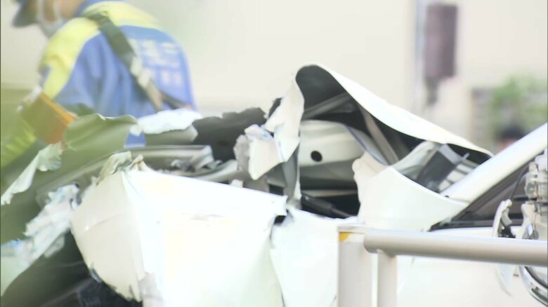 ひき逃げ事件直後の現場　東京・足立区