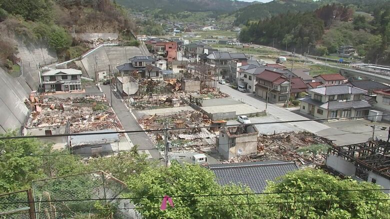 山林火災で大きな被害を受けた大船渡市三陸町綾里・港地区