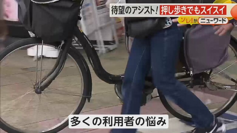 電動アシスト自転車を押して歩く場合、大きな負荷がかかる利用者