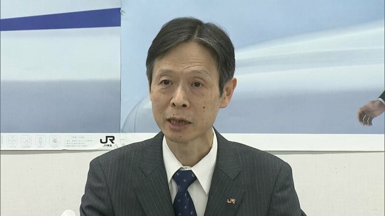定例会見で”部分開業”を否定した丹羽社長（1月18日）