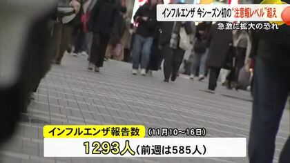 インフル・熊本県内で流行の兆し