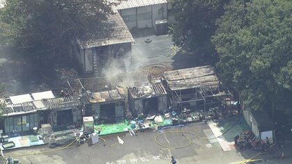 プレハブのゴミ置き場から出火　陸上自衛隊・朝霞駐屯地で火事　1時間半後に鎮火