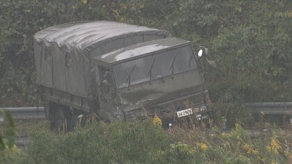 自衛隊の大型車両と正面衝突　軽自動車の男性死亡　宮城・利府町