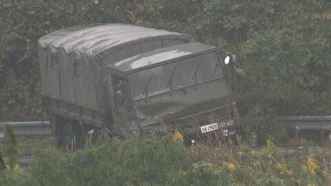 自衛隊の大型車両と正面衝突　軽自動車の男性死亡　宮城・利府町
