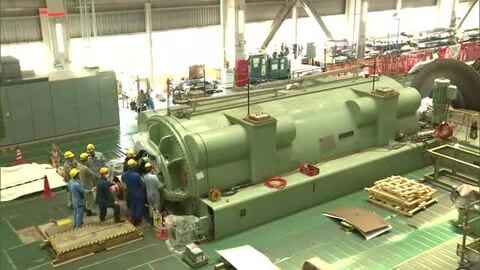 電力の安定供給へ、6年に一度の定期点検　夏の需要期に備え作業進む　能代火力発電所2号機　秋田・能代市