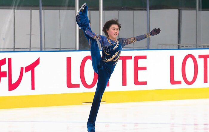 ノービス王者の貫禄漂う演技を披露した佐久間のフリー