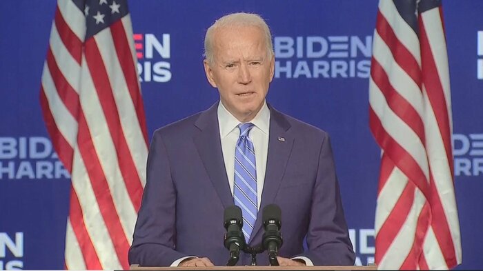 アメリカ大統領選挙で当選を確実にした民主党のバイデン氏