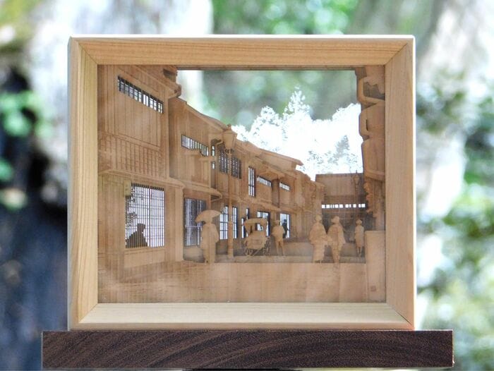 のとひばこ「ひがし茶屋街」(提供:東森木材)
