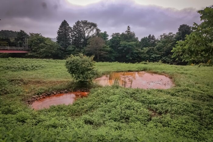 北海道　湯ノ岱温泉河川敷の湯（2021年8月撮影）