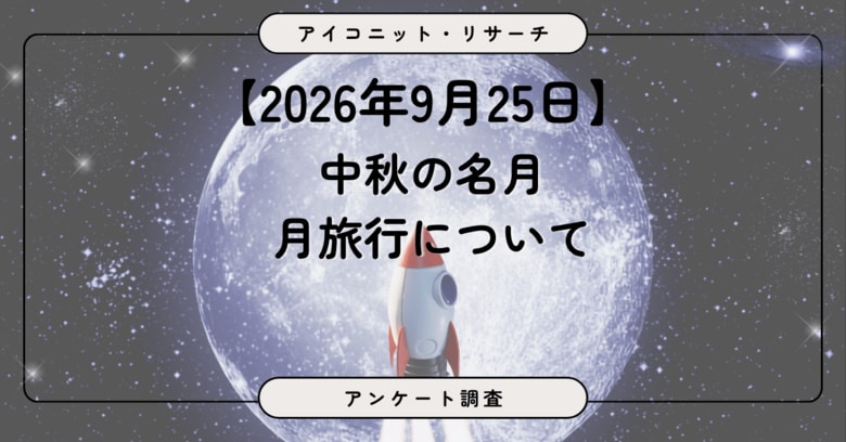 【中秋の名月企画】月旅行を希望する人は約2人に1人。不安の最多は「費用」より「安全」 6,321人に聞いてみた【SEO・AIO時代に効く一次データ・アンケート調査受託】