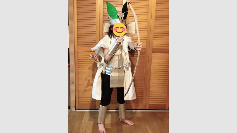 娘さんが制作した鎧兜