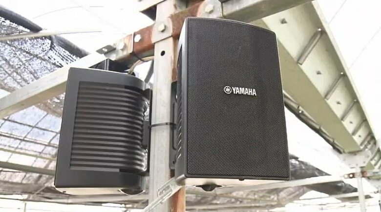 農作物に音楽をきかせるためのスピーカー