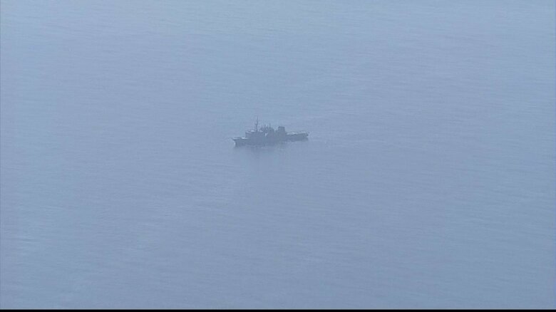 16日午後3時過ぎの現場海域