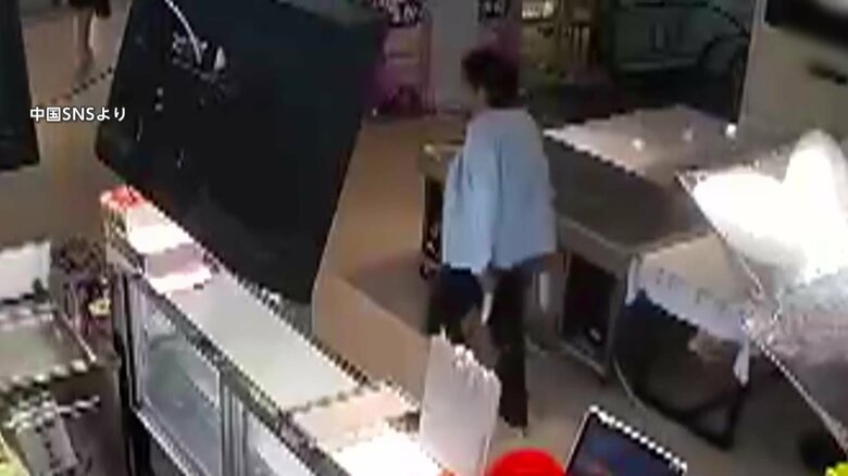 事件発生時の防犯カメラ映像