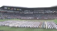 甲子園で夏の全国高校野球大会の開会式　49校の選手が入場行進　暑さ対策で午後4時から　熊本からは有明が初出場