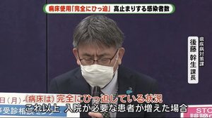 病床「完全にひっ迫している」 自宅待機者は277人に 静岡県内42人感染 1人死亡