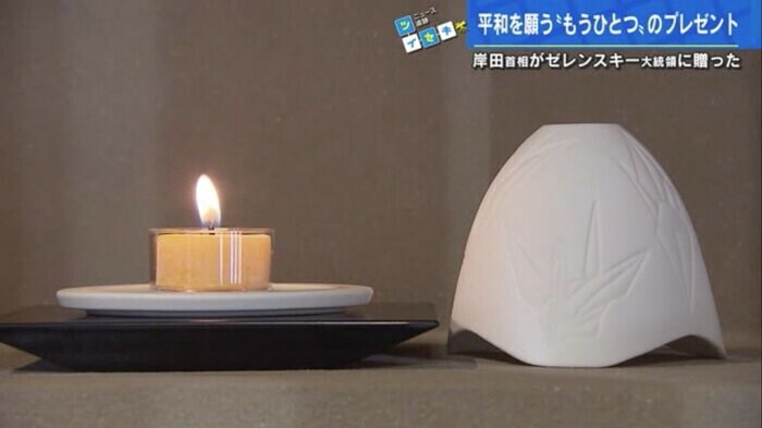 折り鶴ランプ・燈(あかり)と宮島蜜蝋キャンドル