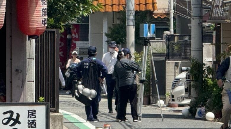 【速報】西成・小学生7人はねられた殺人未遂事件　現場で事件当時の状況を調べる「実況見分」実施｜FNNプライムオンライン