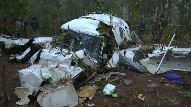 患者を搬送中の医療用小型機が森林地帯に墜落…7人全員死亡　悪天候による乱気流に巻き込まれたか　インド東部｜FNNプライムオンライン