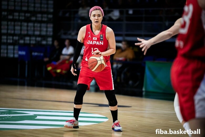 スペイン戦での吉田亜沙美選手（8日、ハンガリー・ショプロン）
