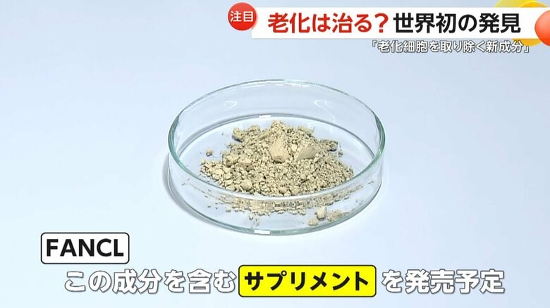 老化細胞を取り除く作用があるという成分を含むサプリメントを販売する考えのファンケル