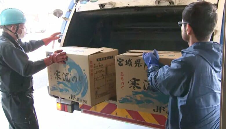 乾ノリに加工されたうえで処分されてしまう