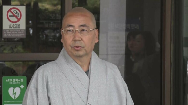 韓国　浮石寺の僧侶
