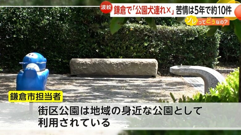 犬立ち入り禁止の規制について言及する鎌倉市の担当者
