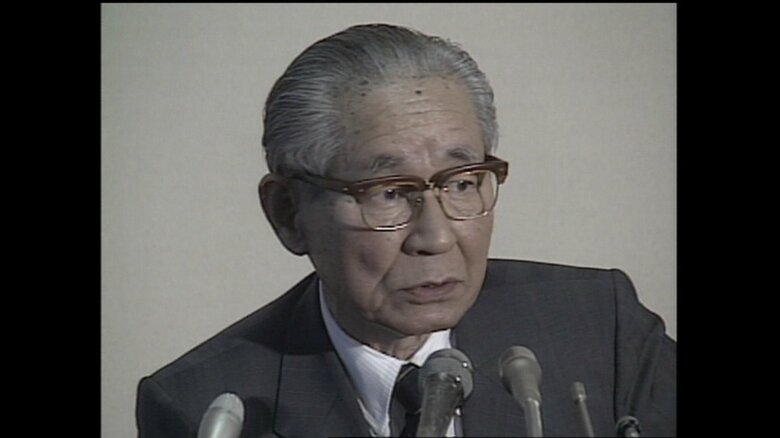政治改革大綱をとりまとめた自民党政治改革委員会の後藤田正晴会長（当時）