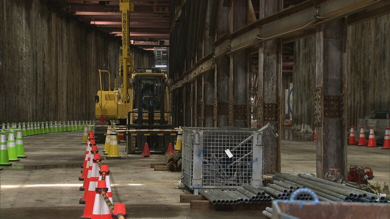 地下に設置予定の新井薬師前駅　西武新宿線