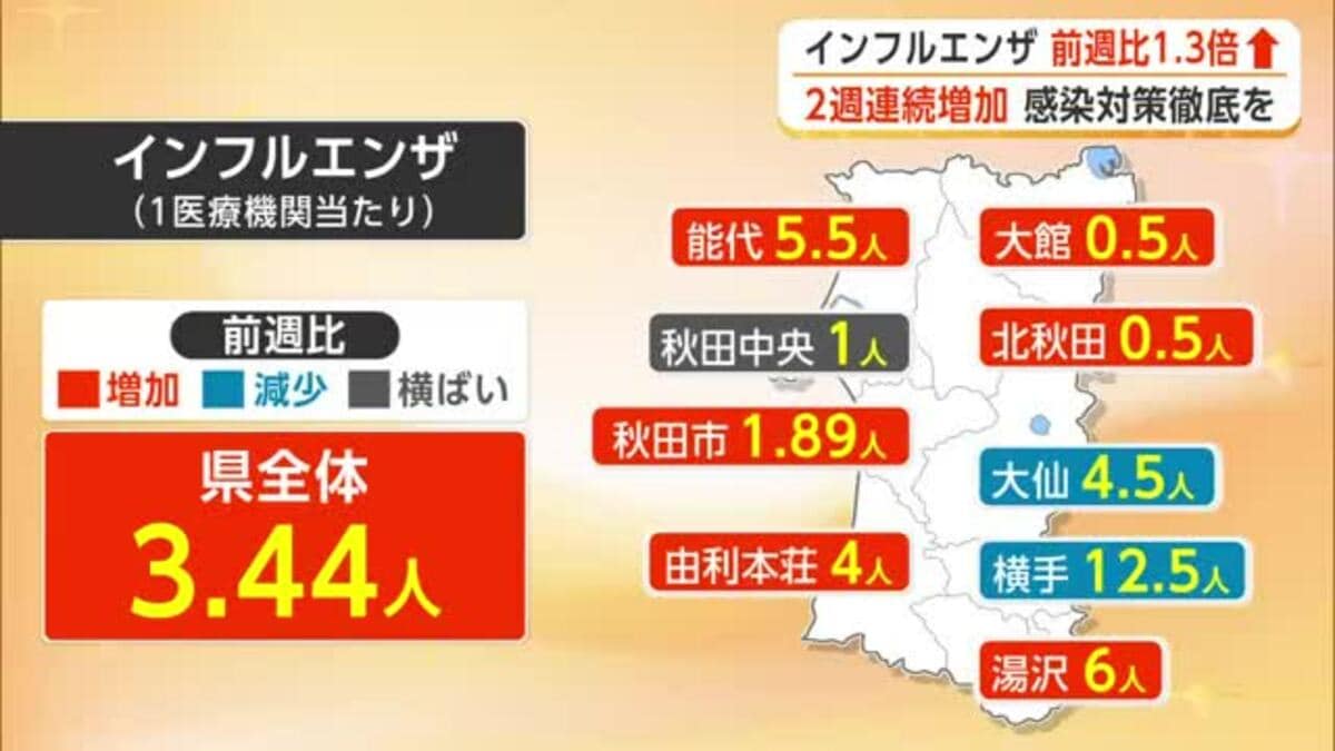 インフルエンザ患者数、2週連続で増加 前週比1.3倍に 手洗いや咳
