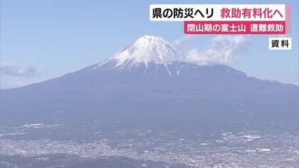 【富士山】静岡県も閉山期間の防災ヘリでの救助を有料化へ　県議会で知事が明言　2027年度の開山期からの開始目指す