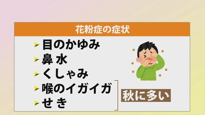 喉のイガイガ、咳が続く「秋の花粉症」　春の花粉よりも粒子が細かく気管に悪影響が　風邪との見分け方は鼻水の色と質