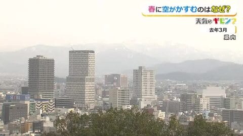 景色がぼんやり…春霞ってなに？　空が霞む理由は雪解けと“植物活動”にも　発生しやすい条件を気象予報士が解説