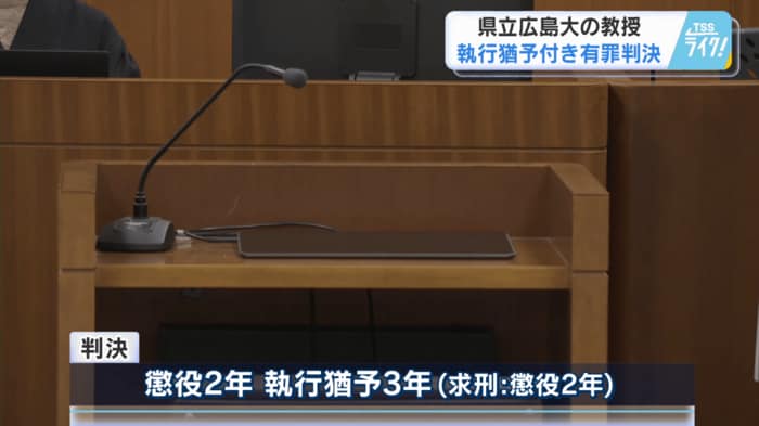 懲役２年執行猶予３年の有罪判決